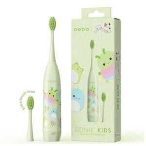 Ordo Sonic Kids Battery Toothbrush with Extra Brush Rutabaga Green NEW